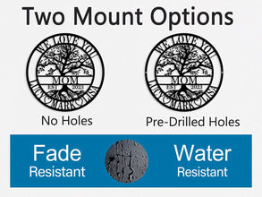 Personalized Family Tree Iron Plaque