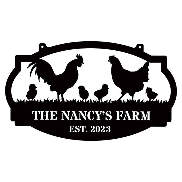 Personalized Farmyard Metal Sign