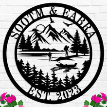 Custom Mountain Scene Metal Sign