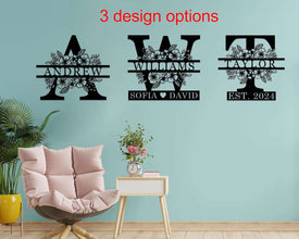 Floral Monogram Wall Art