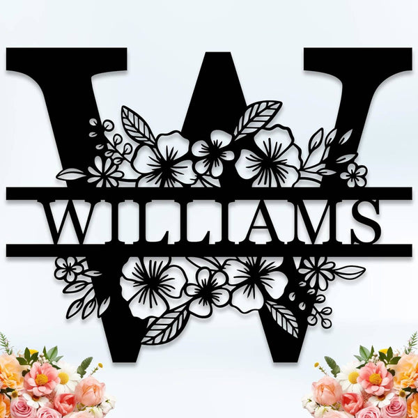 Floral Monogram Wall Art