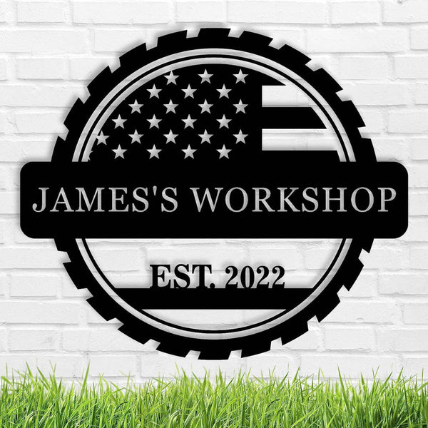 Custom Metal Workshop Sign
