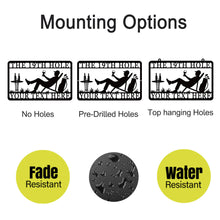 Custom golf metal wall sign with lounging golfer, wine glass, golf bag, and personalized text option, laser-cut from steel and powder-coated for outdoor use