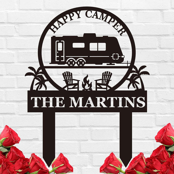 Personalized Camping Joy Yard Sign