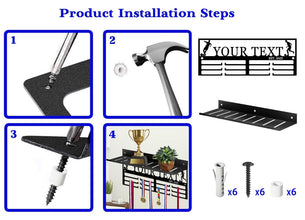 Personalized Metal Trophy Wall Display