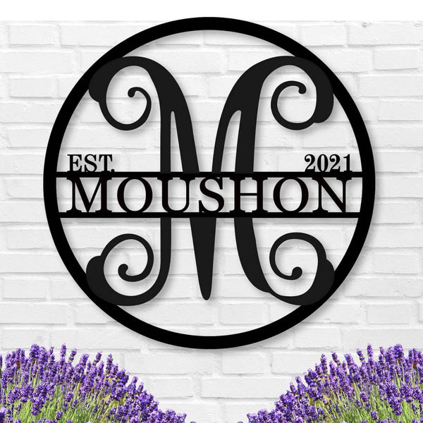 Personalized Monogram Steel Art