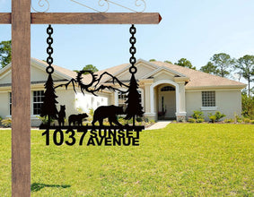 Bear Mountain Address Sign