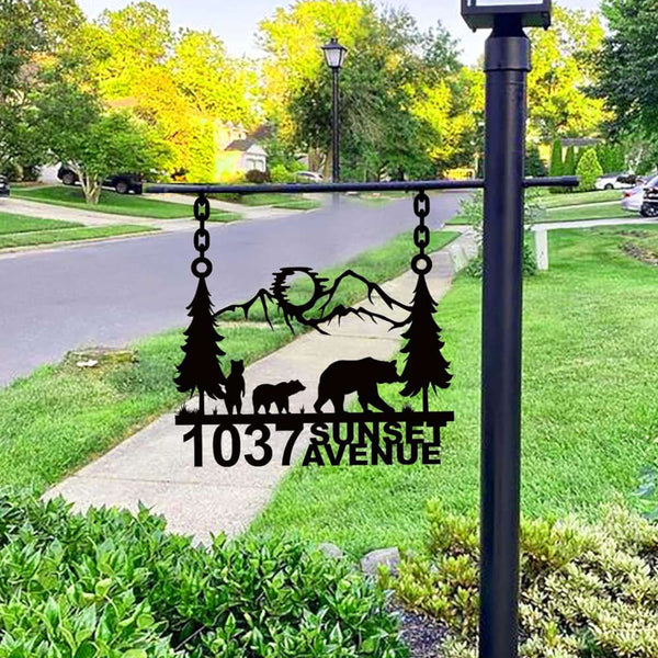 Bear Mountain Address Sign