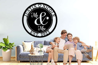 Mr & Mrs Metal Sign