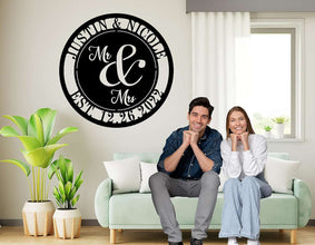 Mr & Mrs Metal Sign
