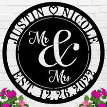 Mr & Mrs Metal Sign
