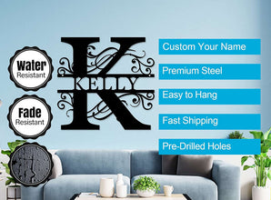 Custom Metal Initial Sign
