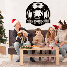 Nativity Scene Metal Sign