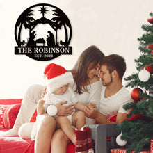 Nativity Scene Metal Sign