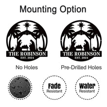 Nativity Scene Metal Sign