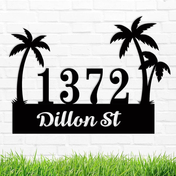 Palm Tree Address Sign
