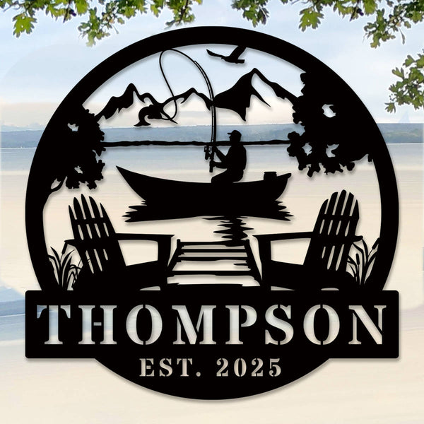 Personalized Fishing Metal Sign