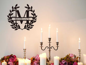 Elegant Laurel Monogram Sign