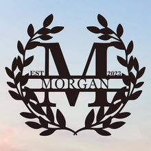 Elegant Laurel Monogram Sign