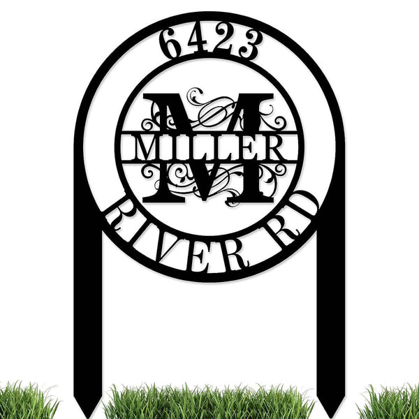 Monogram Address Sign