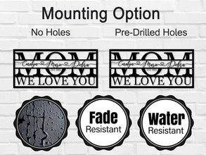 Personalized Iron Art MOM Plaque