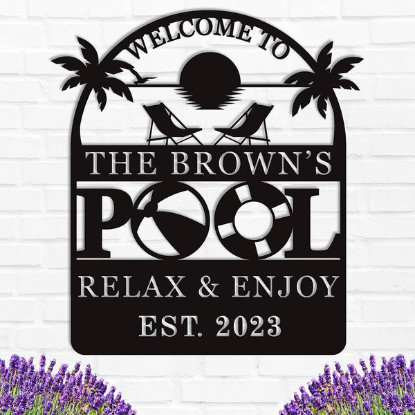 Custom Pool Sign