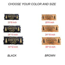 Rustom Cabin Wood Sign