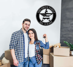 Patriotic Family Metal Sign