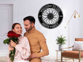 Custom Sunflower Welcome Sign