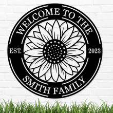 Custom Sunflower Welcome Sign
