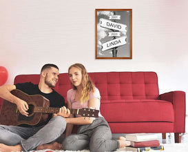 Personalized Wooden Intersection Sign