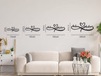 Personalized heart name metal sign with infinity loop, featuring two names and a date – romantic wall décor for couples
