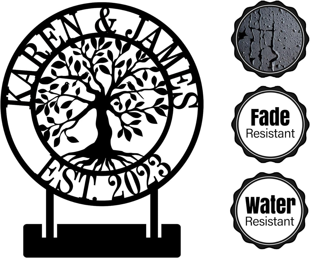 Custom Tree of Life Metal Tabletop Sign