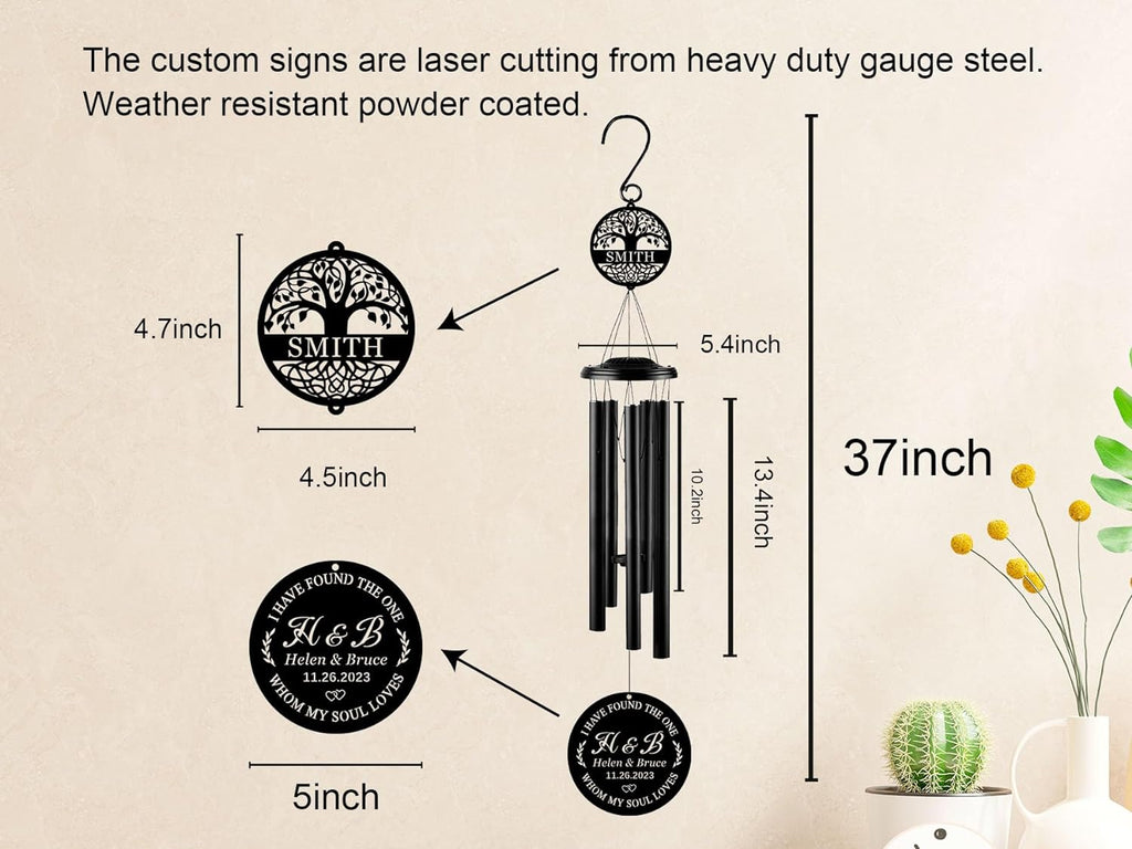 Personalized Wedding Wind Chime