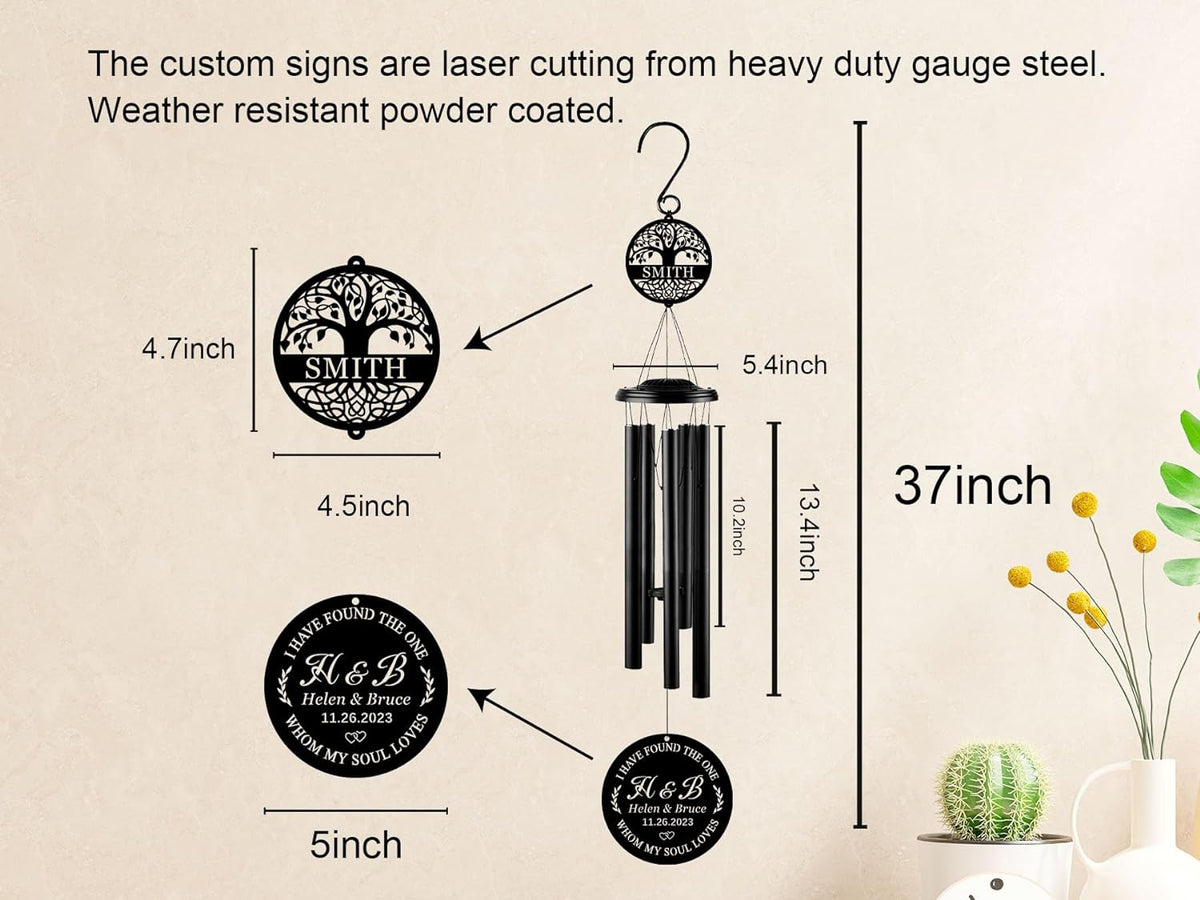 Personalized Wedding Wind Chime