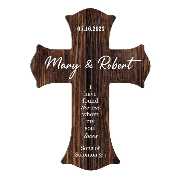 Personalized Wooden Cross Baby Shower Gift