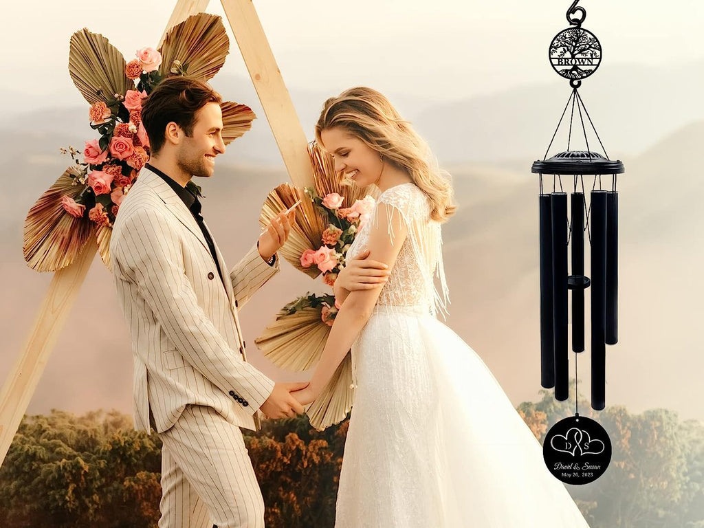 Custom Love Initials Wind Chime