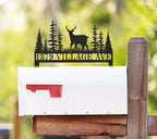 Custom Woodland Deer Stainless Steel Mailbox Sign