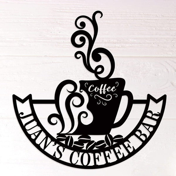 Custom Coffee Bar Metal Sign