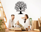 Custom Family Tree Heart Metal Sign