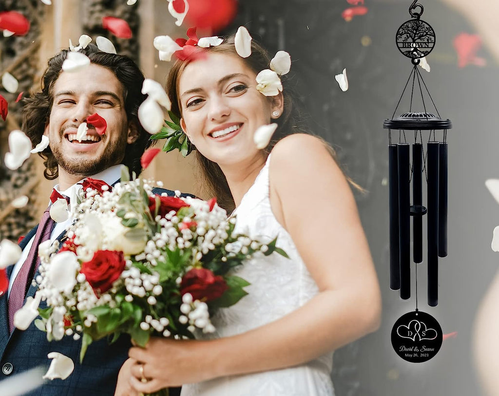 Custom Love Initials Wind Chime