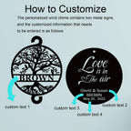 Personalized Love Wind Chime