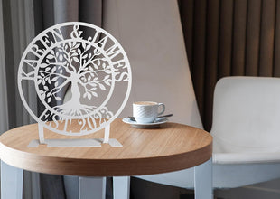 Custom Tree of Life Metal Tabletop Sign