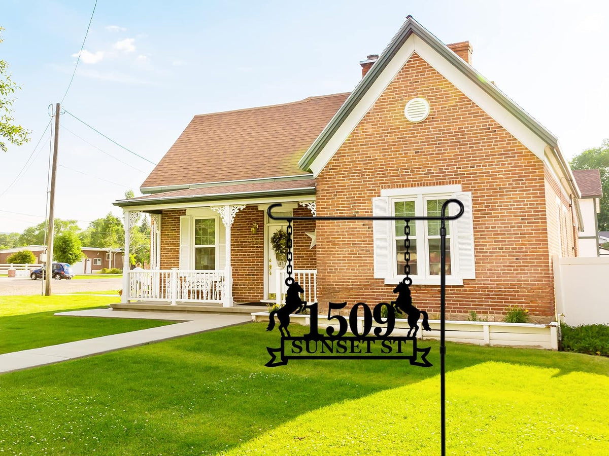 Custom Horse Address Plaque