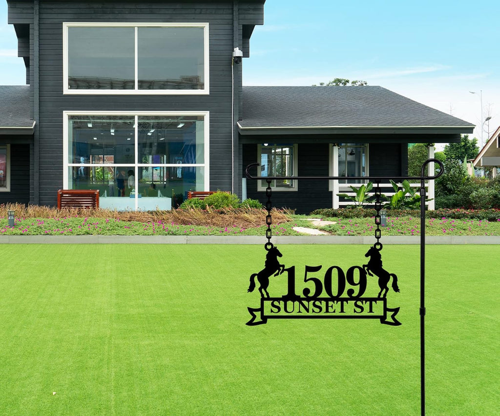 Custom Horse Address Plaque