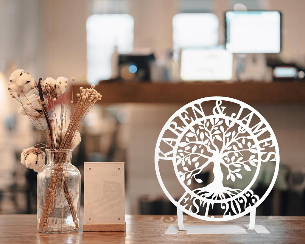 Custom Tree of Life Metal Tabletop Sign