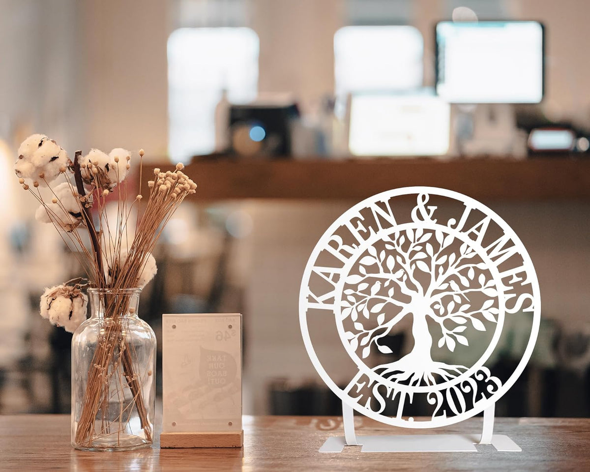 Custom Tree of Life Metal Tabletop Sign