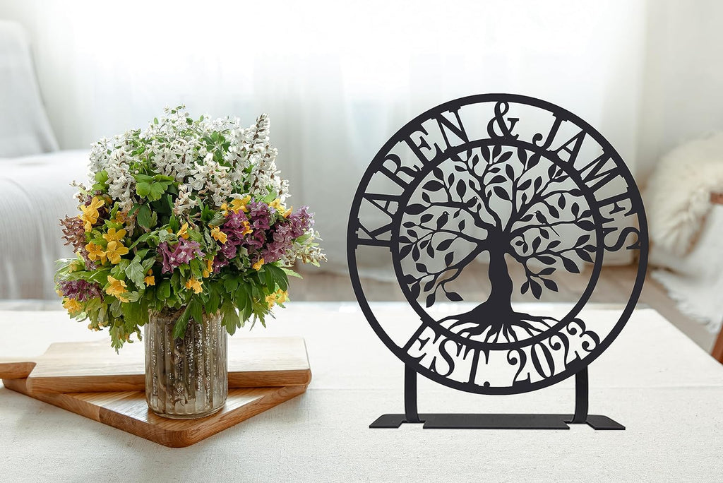 Custom Tree of Life Metal Tabletop Sign