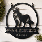 Custom Golden Retriever Metal Name Sign