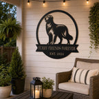 Custom Golden Retriever Metal Name Sign